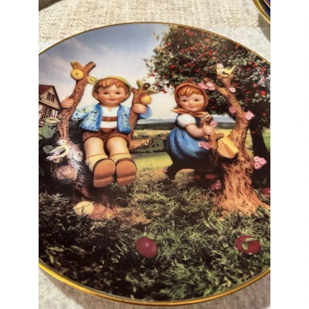 Plate Danbury Mint Apple Tree Boy and Girl